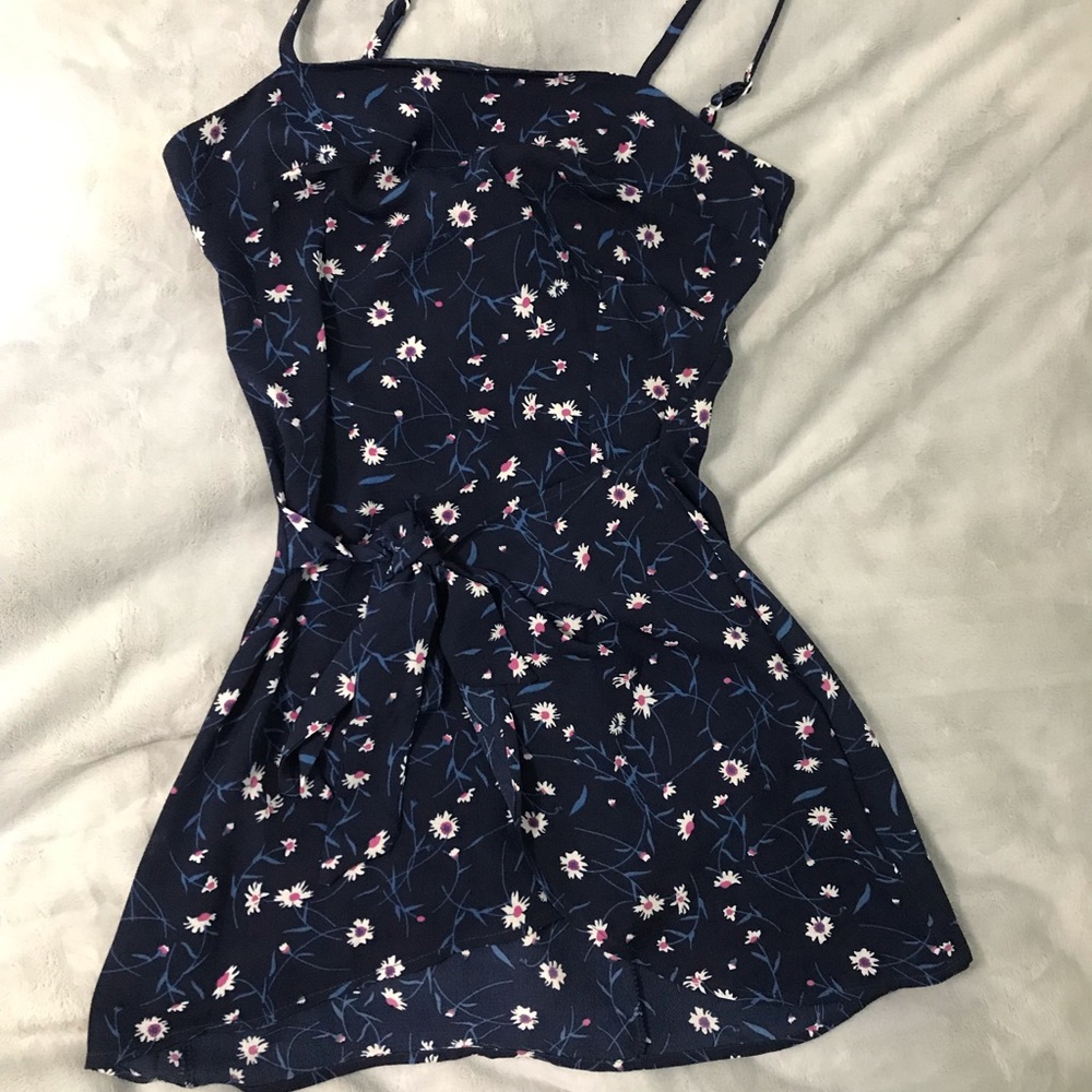 Mini navy floral dress